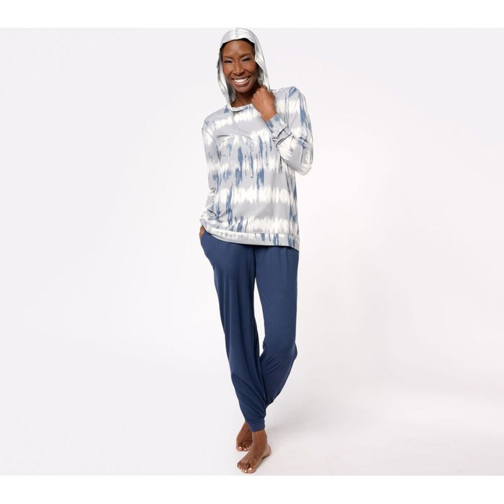 Anybody Women's Top Petite 3XP Lush Jersey Jogger & Hoodie Blue A608824